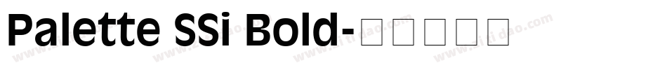 Palette SSi Bold字体转换
